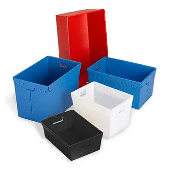 PP Postal Mail Tote Hộp rỗng Thùng cứng Tùy chỉnh có tay cầm