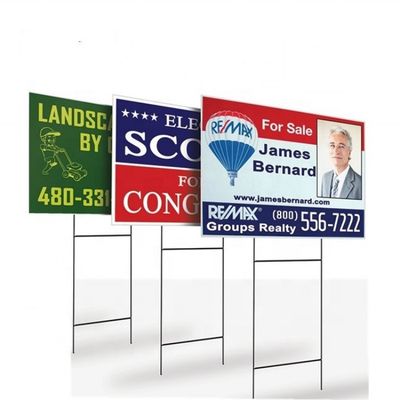 Corflute Dấu hiệu sân trống với cổ phần PP 24x18 Dấu hiệu Coroplast Bảo vệ tia cực tím