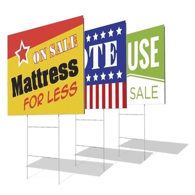 PP biển hiệu nhựa lồi Corflute Yard Card tái chế Đèn chống nước